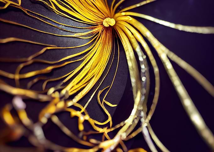 Golden Threads Abstract