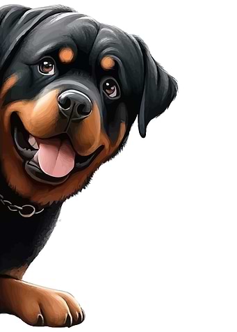 Rottweiler Dog Portrait
