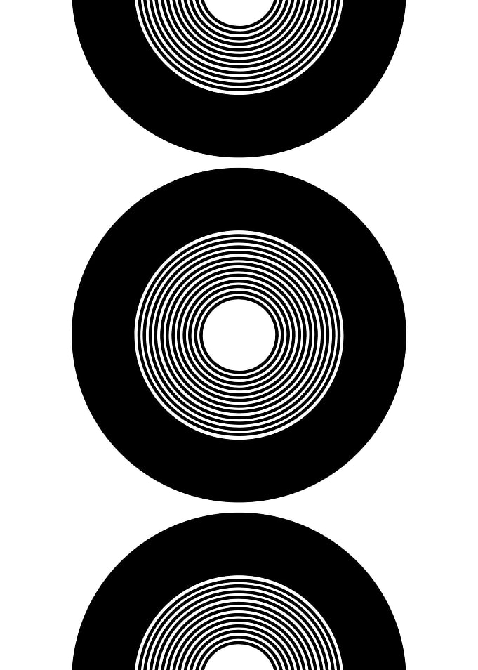 Black and White Concentric Circles