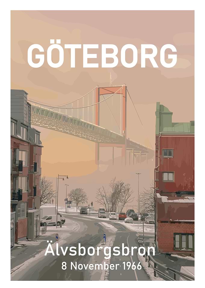 Göteborg Bridge Poster