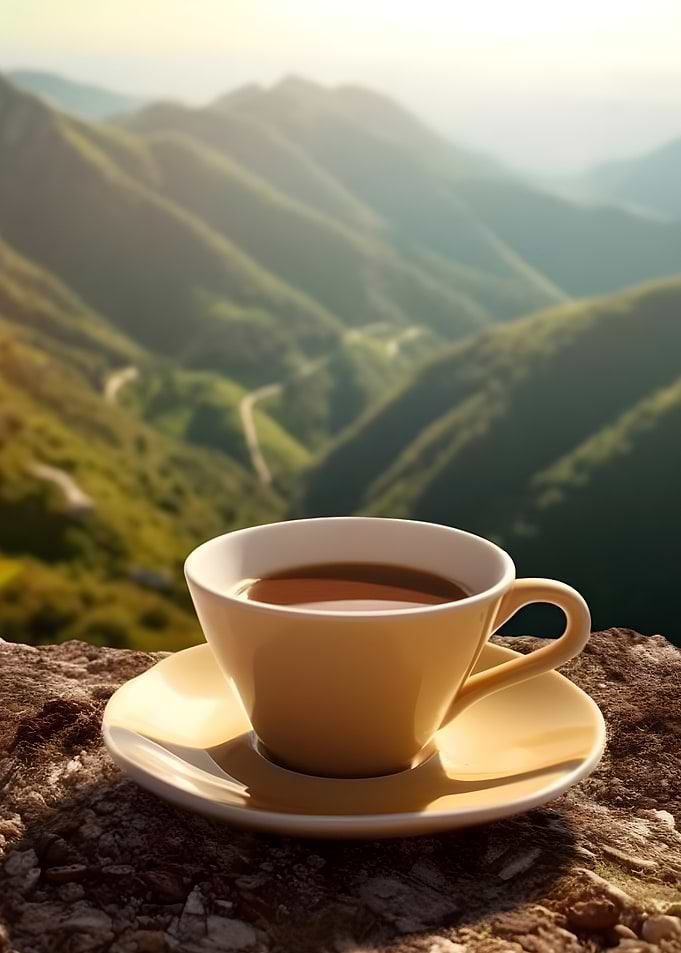 Coffee with a Mountain View