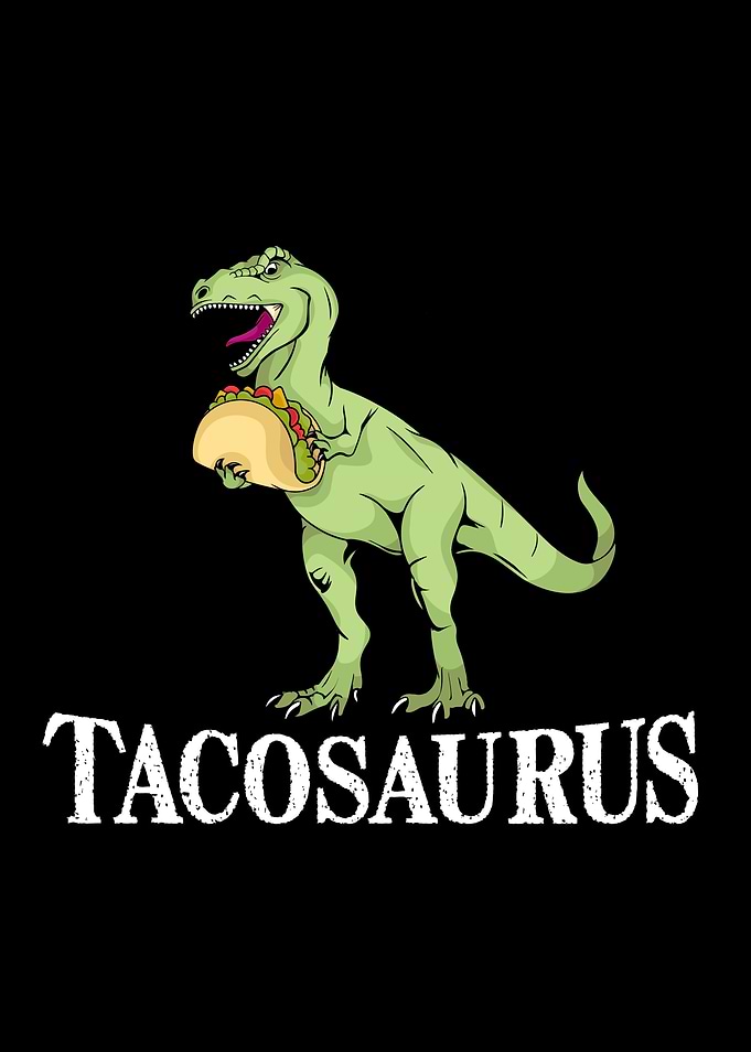 Tacosaurus Funny Taco Lover Men Kids T Rex Dinosaur