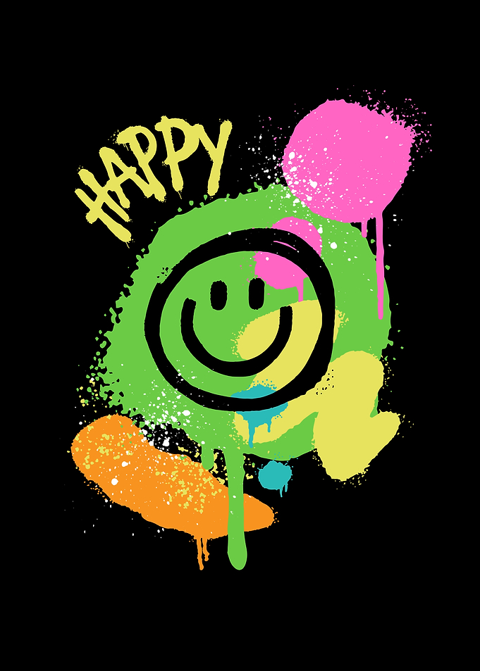Happy Smiley Face Graffiti