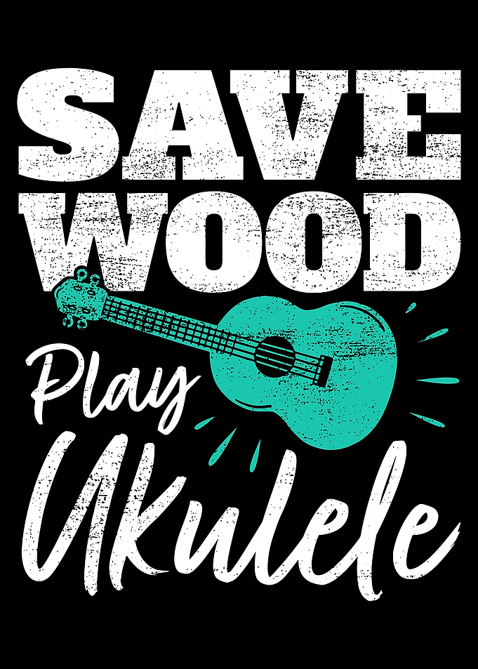 Save Wood Play Ukulele Vintage Funny Ukulele