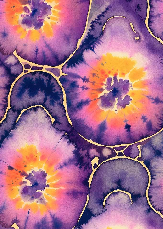 Abstract Watercolor Flowers