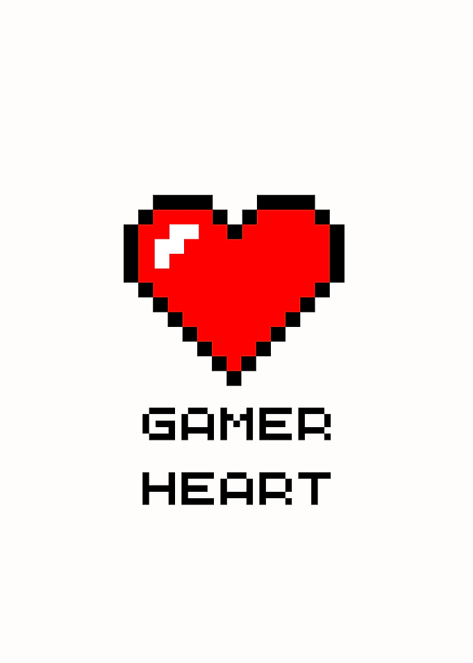 Gamer Heart Pixel Art