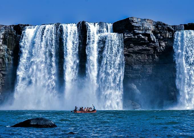 Waterfall and Boat
