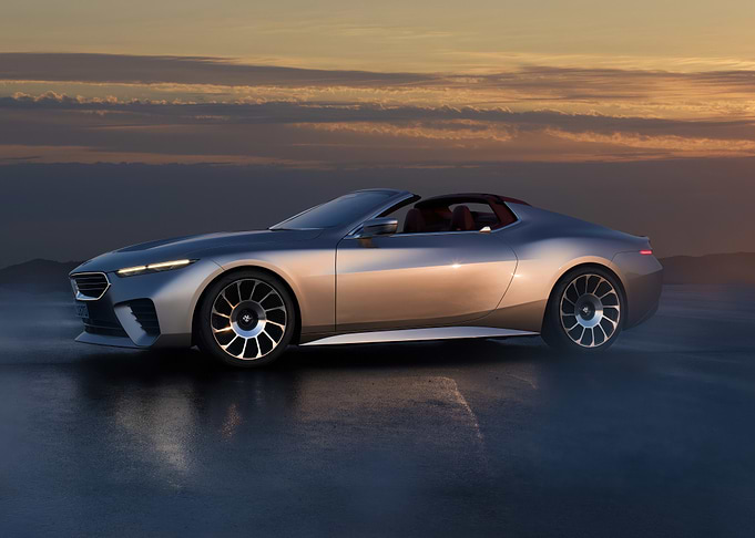 Silver Convertible Concept Car