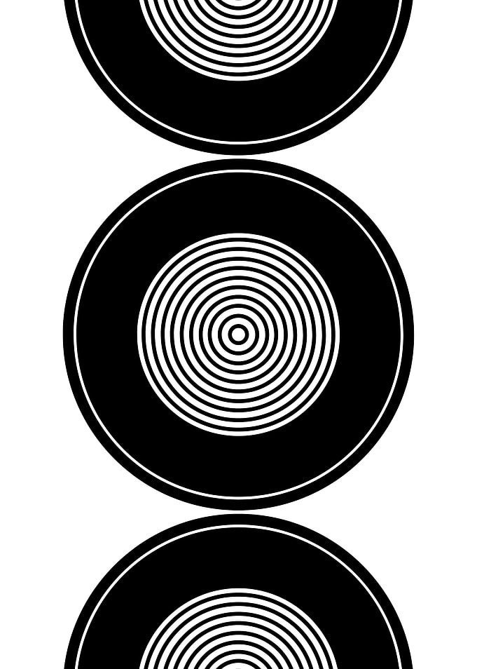 Black and White Concentric Circles