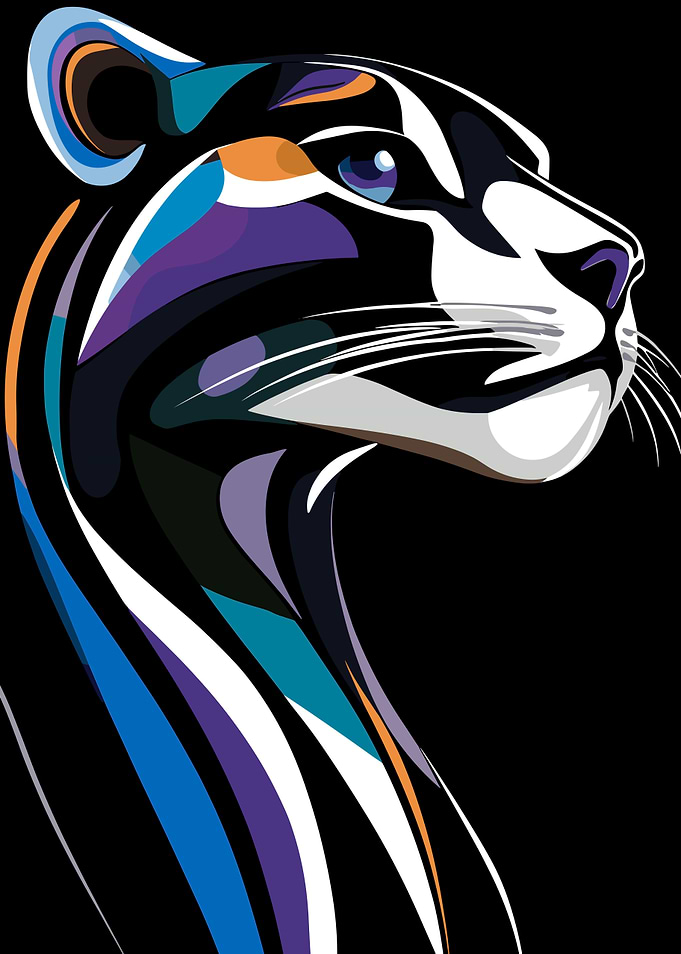 Abstract Panther Portrait