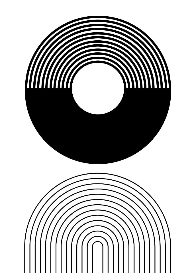 Black and White Abstract Art