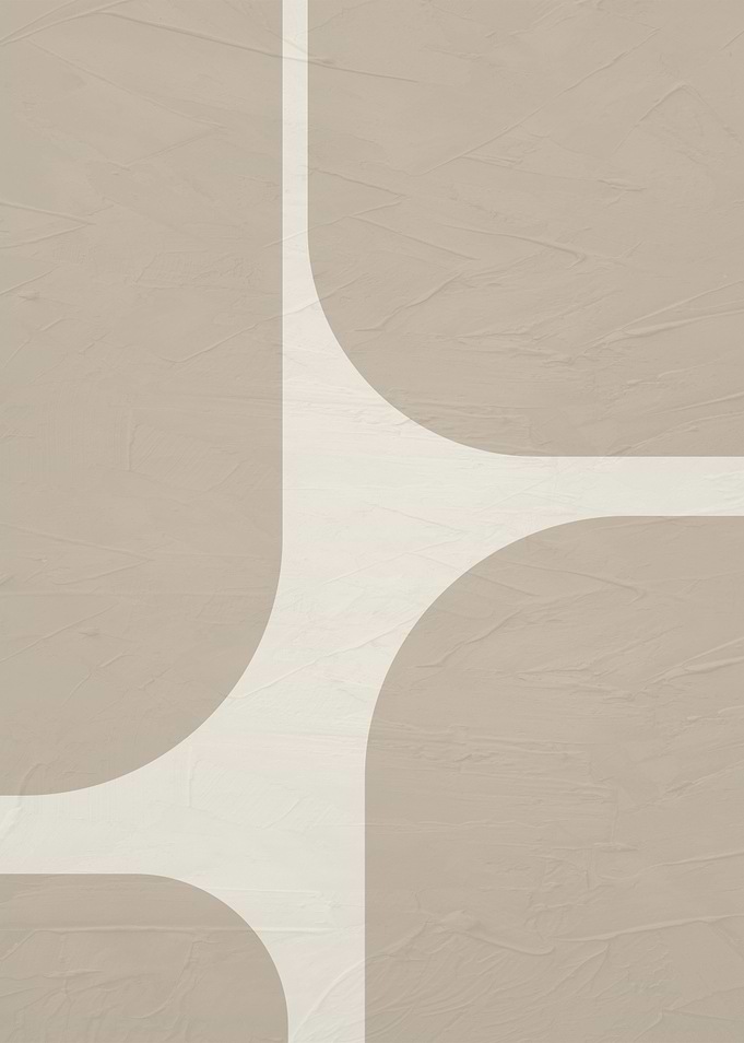 Abstract Beige and White Art