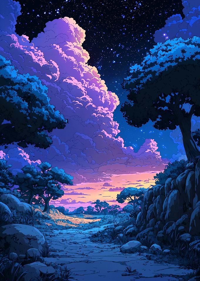 Night Sky Landscape