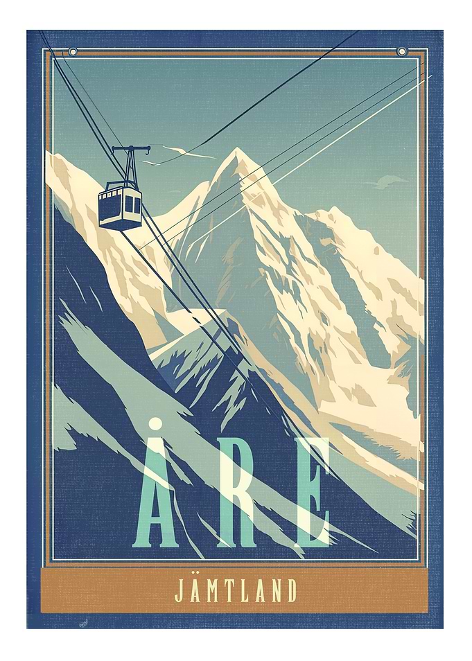 Åre, Jämtland Mountain Poster