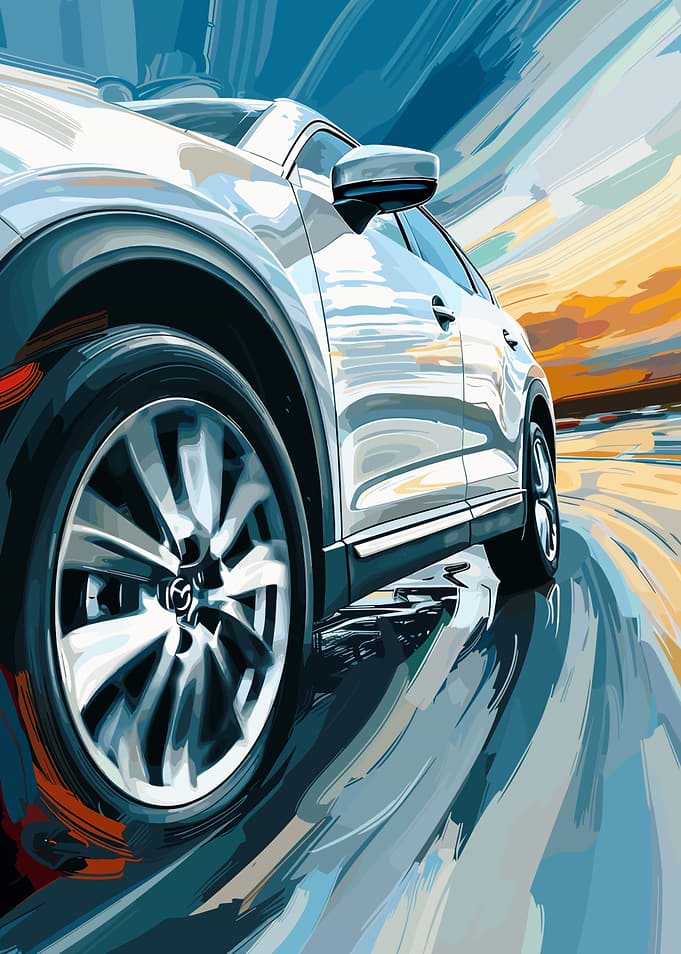 Silver SUV Speeding