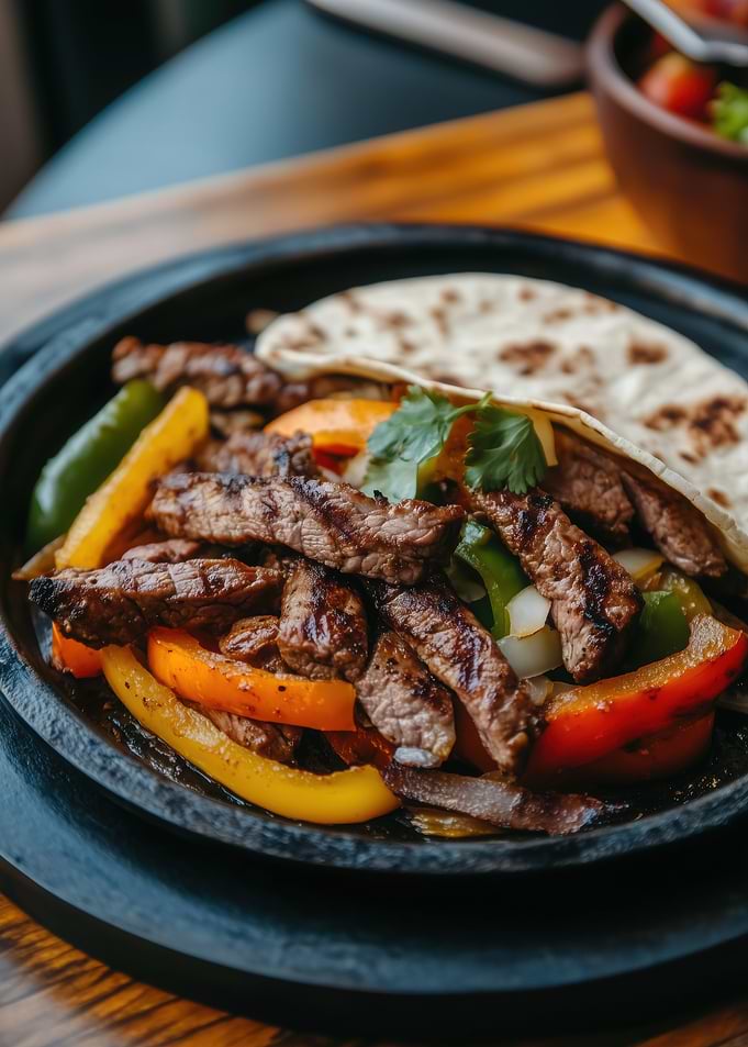Steak Fajitas with Tortilla