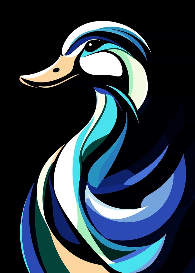 Abstract Duck Illustration