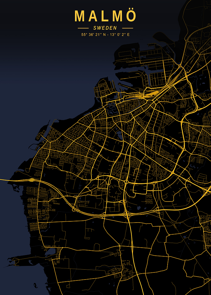Malmö Golden City Map
