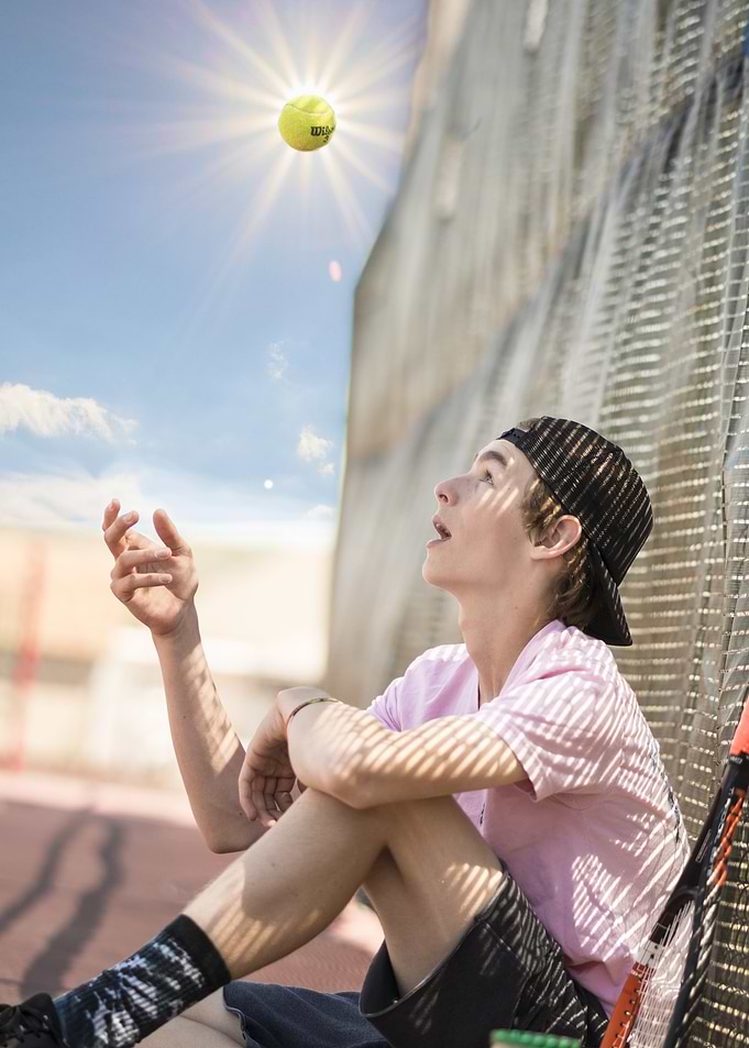 Tennis Player Watching Ball