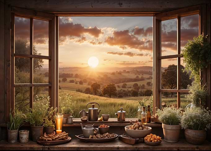 Sunset View from Kitchen Window