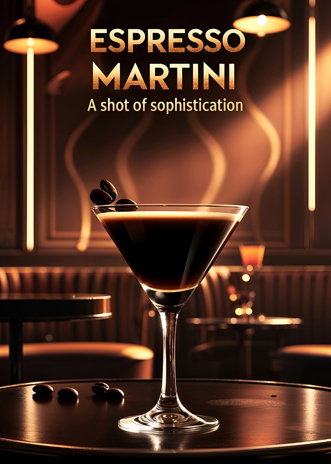 Vintage Espresso Martini Cocktail