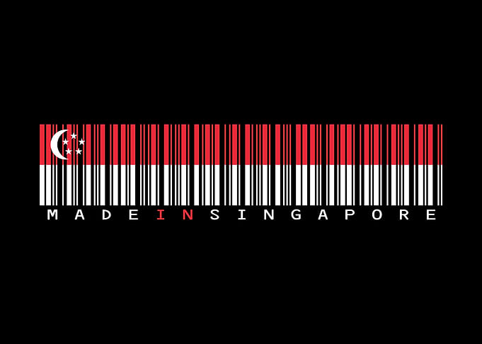 Singapore Barcode Flag