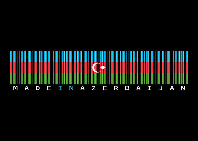 Azerbaijan Barcode Flag