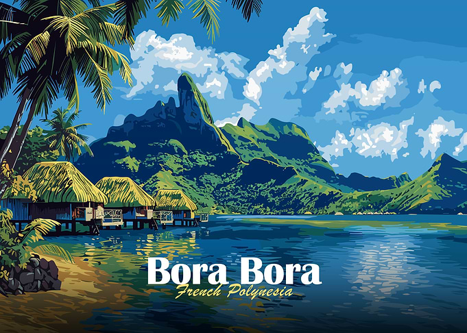 Bora Bora Island Landscape