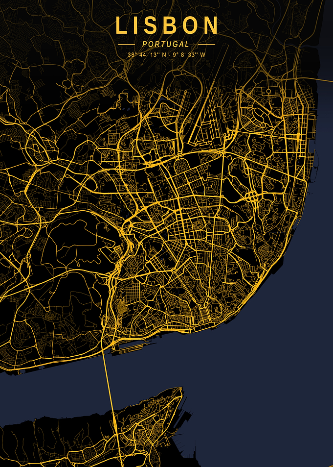 Lisbon Golden City Map