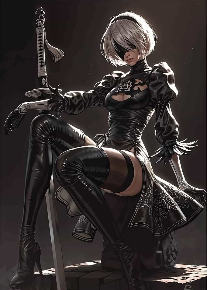 2B Nier Automata Art