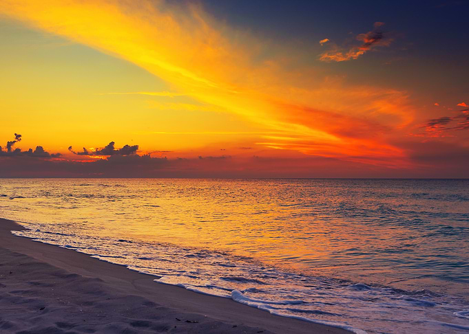 Sunset Beach, Atlantic Ocean, Cuba