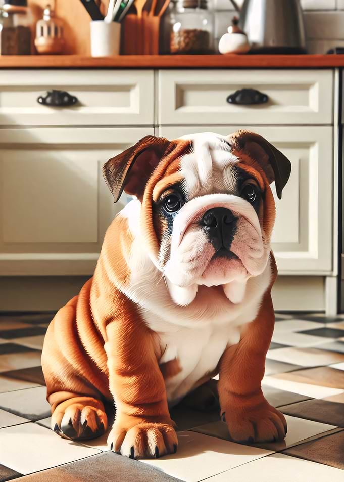 English Bulldog Puppy Chilling