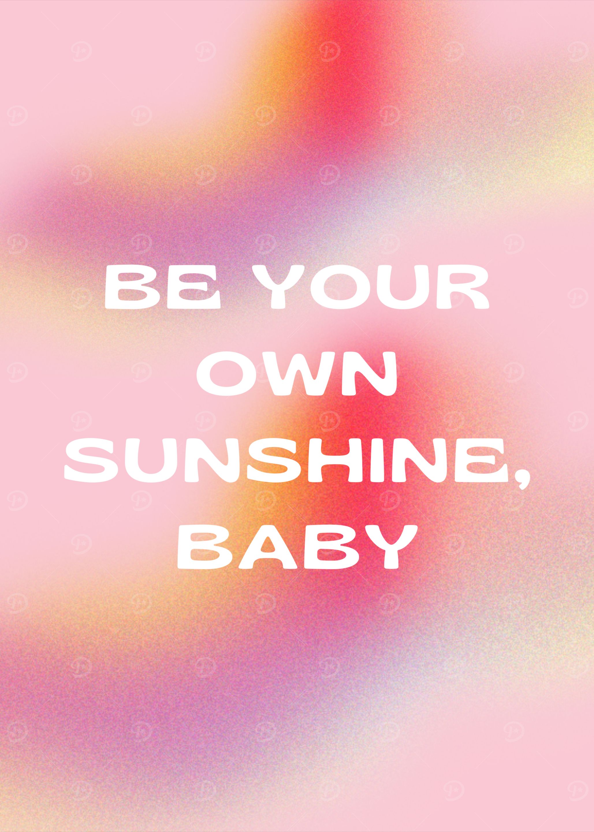 Be your own Sunshine, Preppy, Abstract, Gradient, Pink