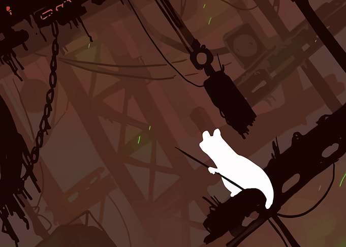 White Rat in Industrial Setting