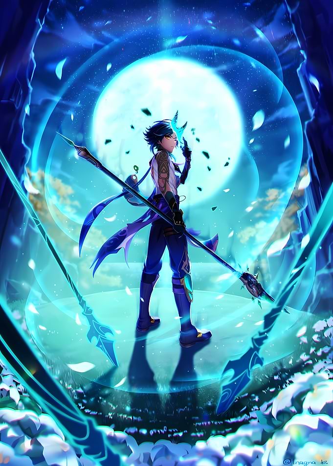 Anime Character with Spear