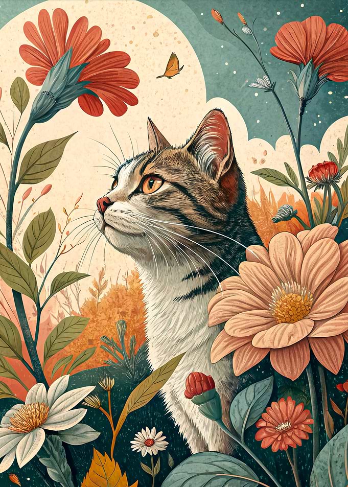 Cat in a Garden