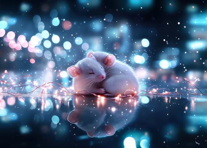Cute Mice with Lights