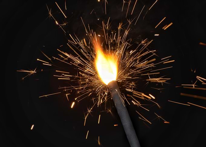 Sparkler Close-Up