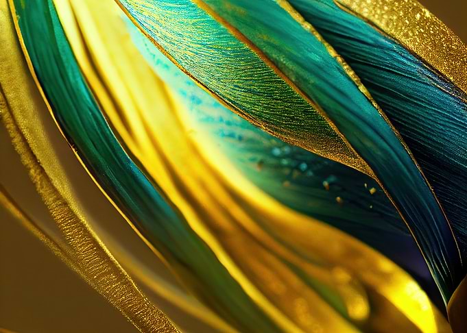 Abstract Gold and Teal