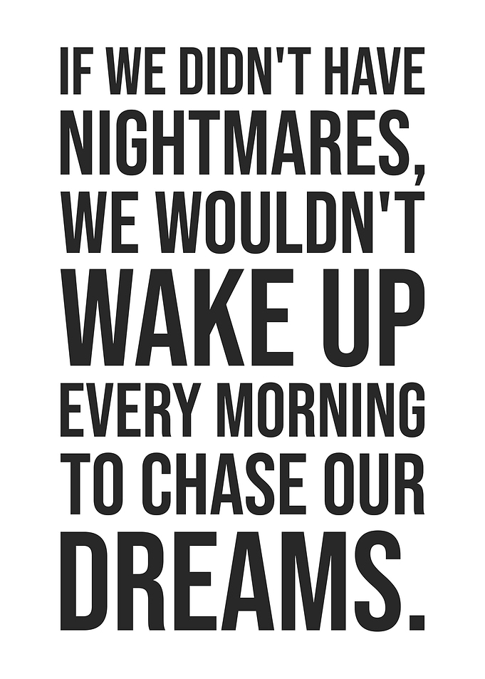 Nightmares vs Wake Up Chase Dreams - Gym, Hustle, Success