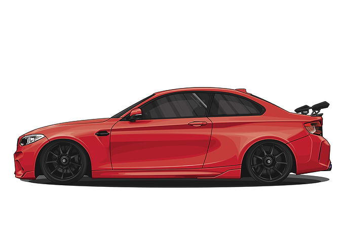 BMW M2 Competition Red Bagged