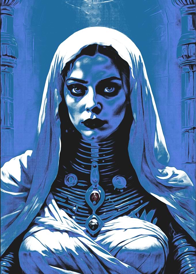 Blue Lady with Jewel