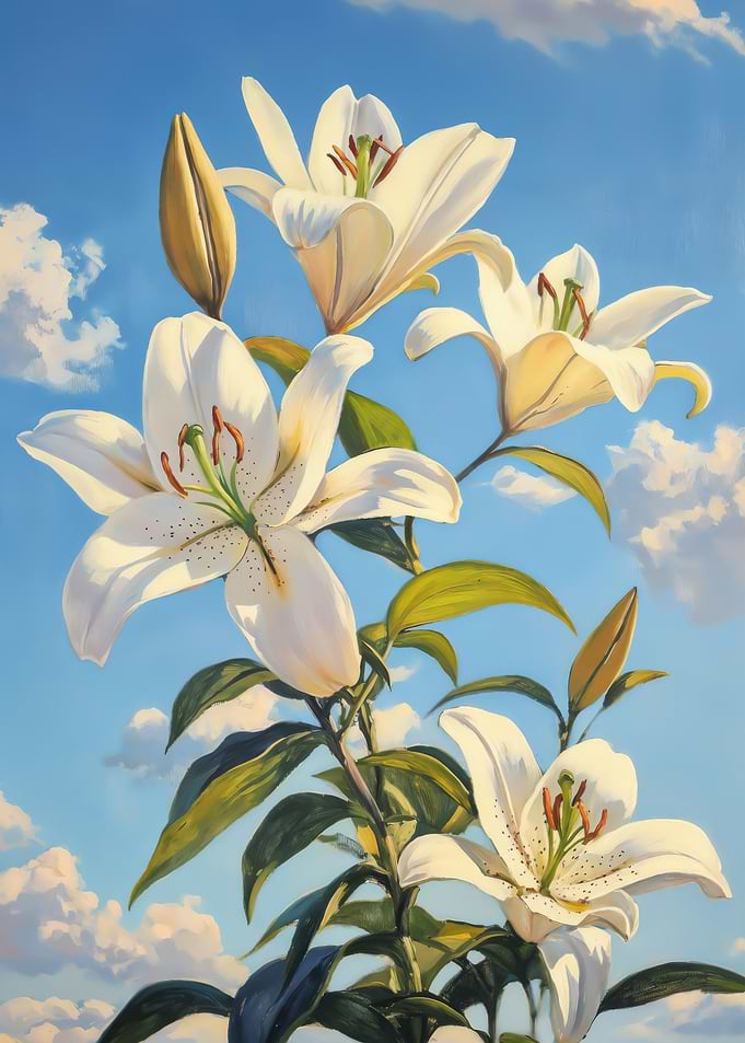 Bloom in White Lilies