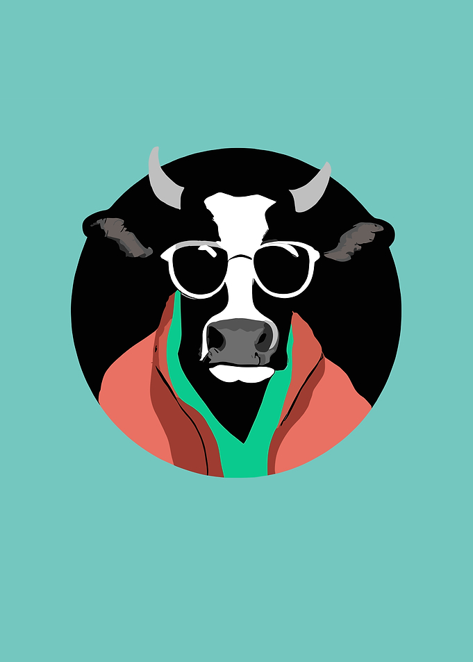 Cool Cow in Sunglasses