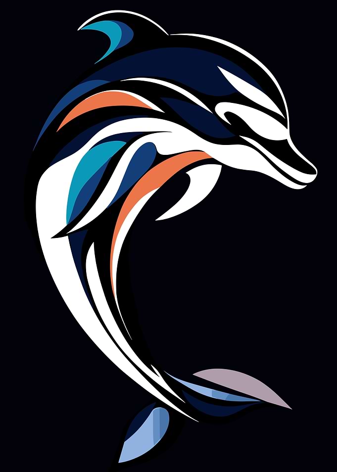 Abstract Dolphin Design