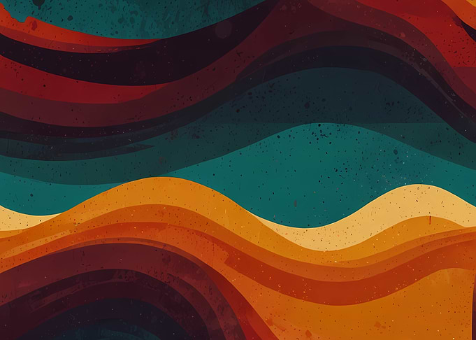 Retro Color Waves: Abstract Harmony