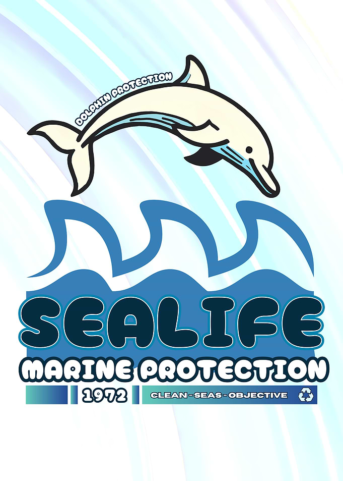 Marine Protection Ocean Conservation 'Retro Logo'