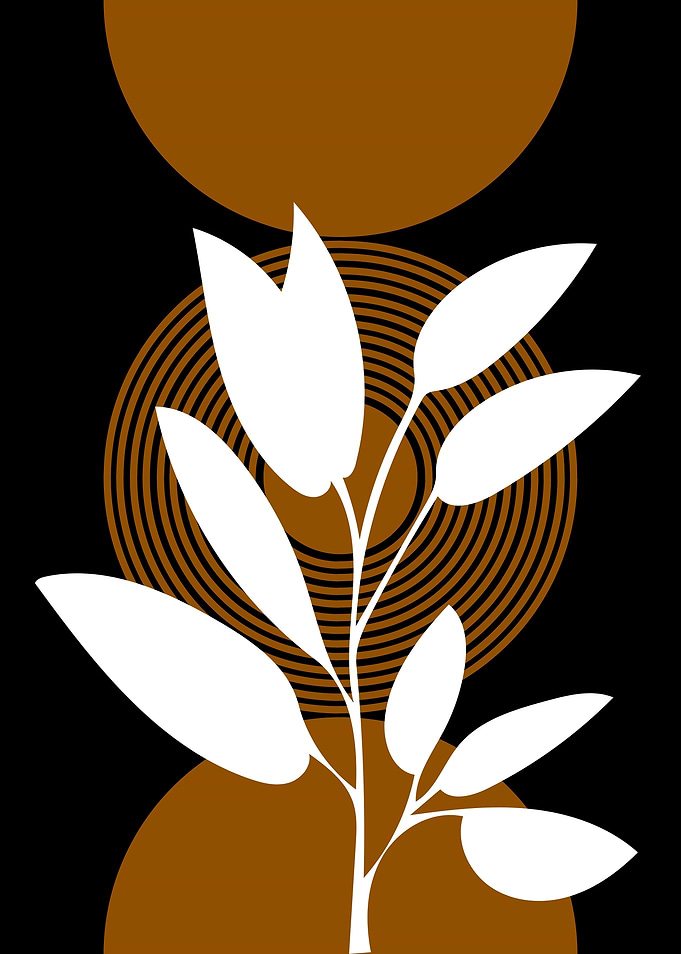 Abstract Plant with Circles
