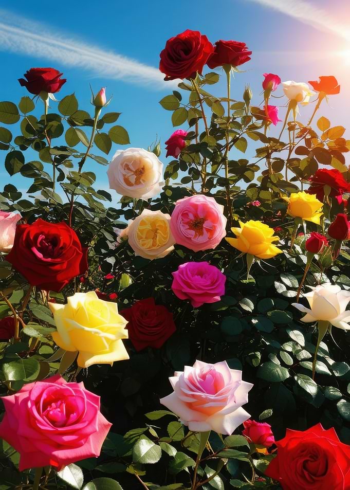 Colorful Rose Garden