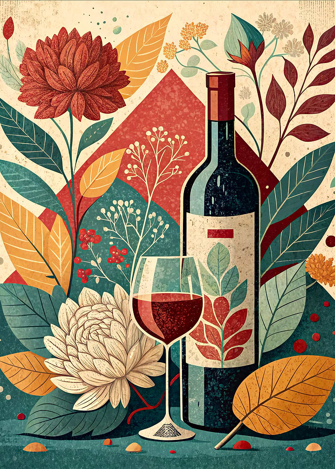 Wine and Flowers